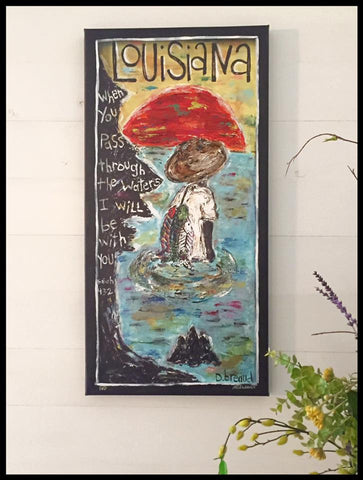 Great Flood Louisiana Embellished Canvas Giclee